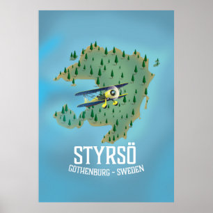 Styrsö, Schweden Reiseplakat. Poster