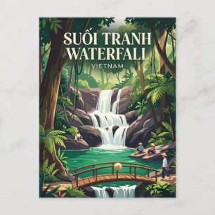 Suối Tranh Wasserfall Vietnam Postkarte