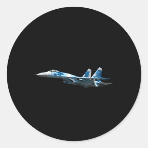 Su-27 Flanker Runder Aufkleber