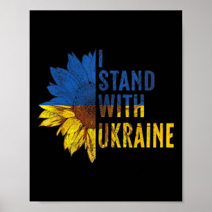 Su Ower Ukraine-Flagge Damen Ich stehe mit der Ukr Poster