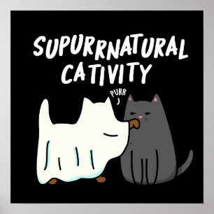 Su-purr-natürliche Aktivität Lustiger Katzenwitz D Poster