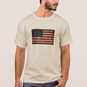 SUA SPONTE Amerikanische Flagge T-Shirt