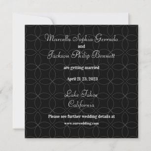 Suave Black Pattern Save the Date