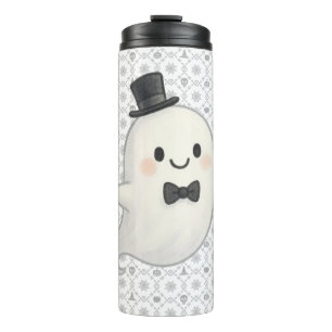 Suave Cartoon Ghost Halloween Thermosbecher