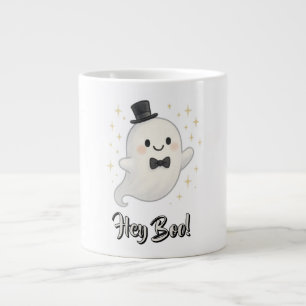 Suave Cartoon Hey Boo Geist Halloween Jumbo-Tasse