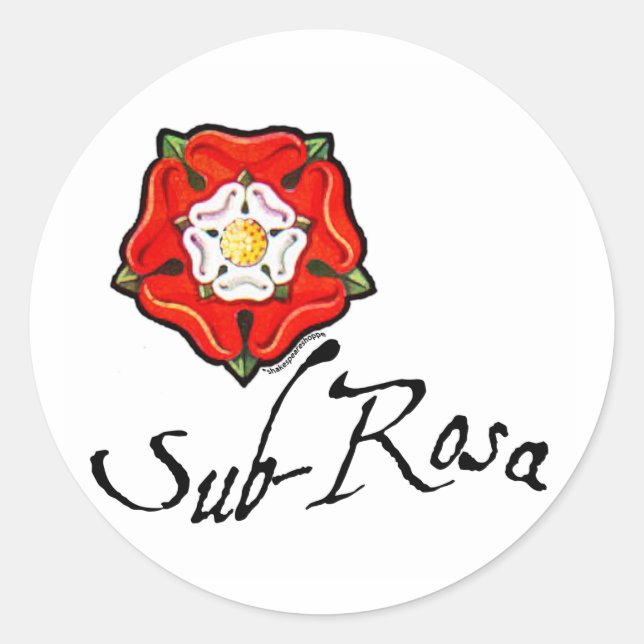 Sub Rosa Runder Aufkleber (Vorderseite)