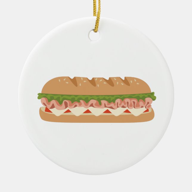 Sub Sandwich Keramik Ornament (Vorne)