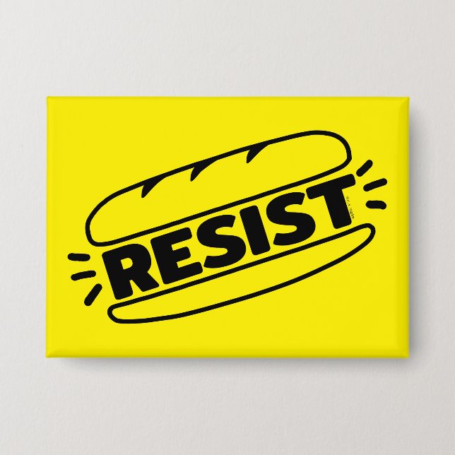 Sub Sandwich Resist Faschismus Button (Vorderseite)