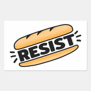 Sub Sandwich Resist Faschismus Rechteckiger Aufkleber