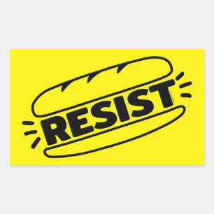 Sub Sandwich Resist Faschismus Rechteckiger Aufkleber