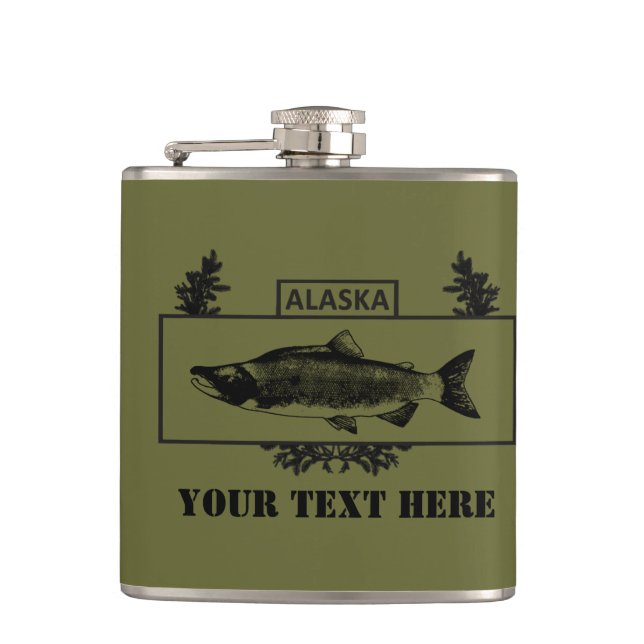 Subduduid Alaska Combat Fisherman Abzeichen Flachmann (Vorderseite)