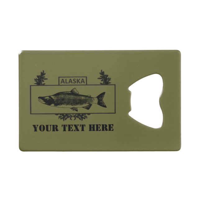 Subduduid Alaska Combat Fisherman Abzeichen Geldkarten Flaschenöffner (Vorderseite (Horizontal))
