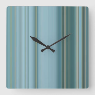 Subdue Color Stripes Quadratische Wanduhr