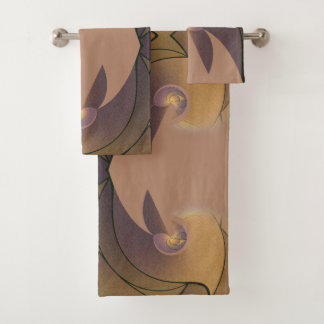 Subdued Earth Tone Designer Towel Badhandtuch Set