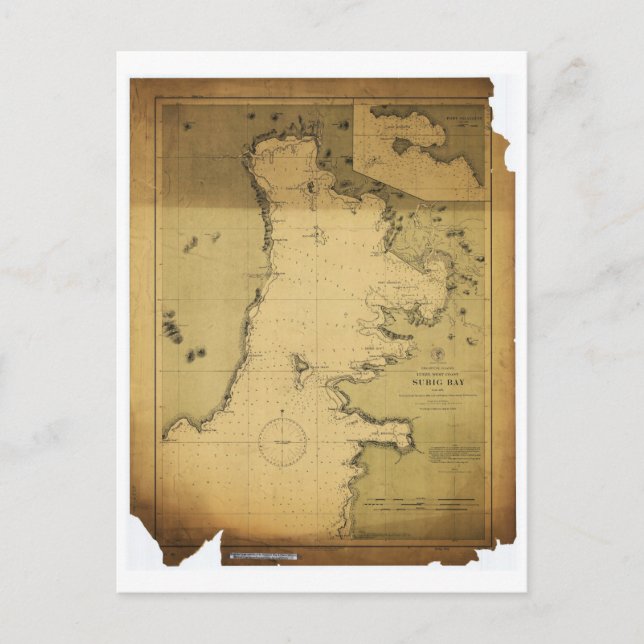 Subig (Subic) Bay Luzon Philippines 1902 Karte (Vorderseite)