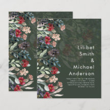 Sublime Burgundy Blue Wildblumen Wedding Elegant