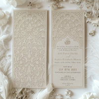Sublime crème Faire-part de mariage de dentelle is