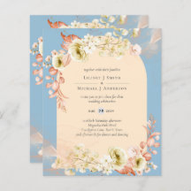 Sublime Dusty Blue Peach Wedding