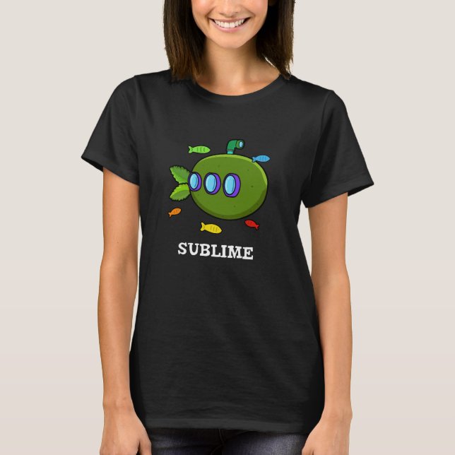 Sublime Funny U-marine Frucht Limon Pun Dark BG T-Shirt (Vorderseite)