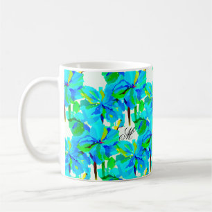 Sublime Himalayan Poppy Aqua Green Floral Muster Kaffeetasse