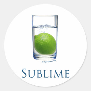 Sublime lustig runder aufkleber