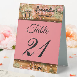 Sublime Rose Gold Quinceanera Princess Tischaufsteller