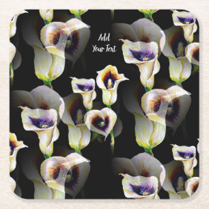 Sublime Watercolor Arum Calla Lilies Rechteckiger Pappuntersetzer