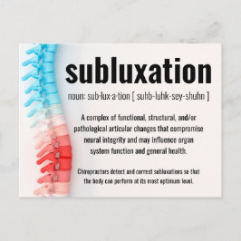 Subluxation Chiropraktischer Rückruf/Reaktivierung Postkarte