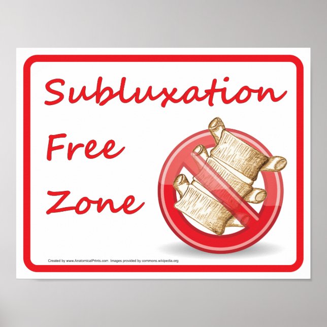 Subluxationsfreies Gebiet Chiropraktische Wandzeic Poster (Vorne)
