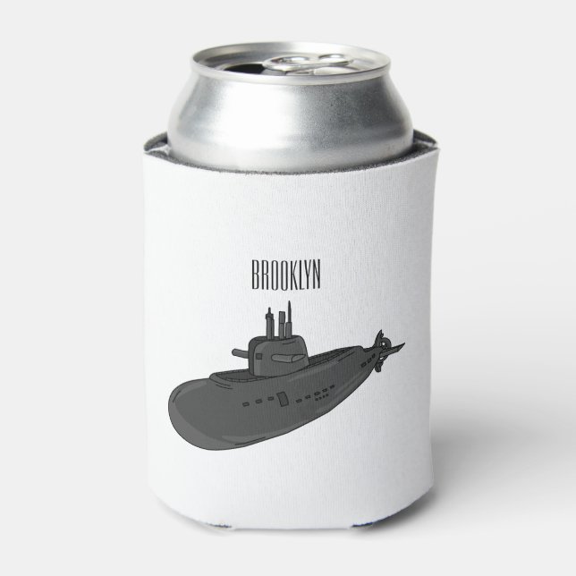 Submarine cartoon illustration dosenkühler (Kanne Vorderseite)