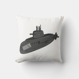 Submarine cartoon illustration kissen
