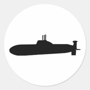 Submarine Runder Aufkleber