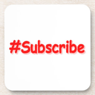"#Subscribe" Niedliches Design. Jetzt kaufen Getränkeuntersetzer