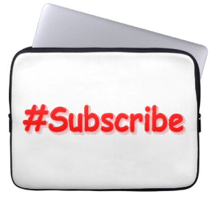 "#Subscribe" Niedliches Design. Jetzt kaufen Laptopschutzhülle