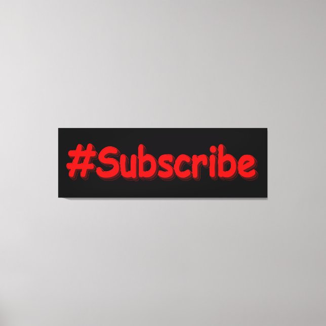 "#Subscribe" Niedliches Design. Jetzt kaufen Leinwanddruck (Vorderseite)