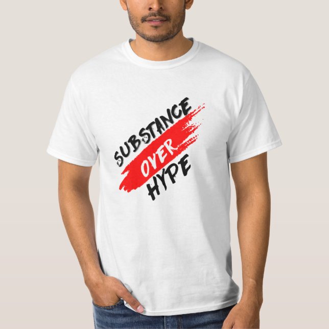 Substance au-dessus de T-shirt d'exagération (Devant)