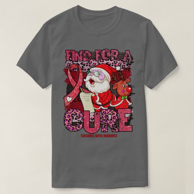 Substanzmissbrauch Sensibilisierungsleopard Weihna T-Shirt (Design vorne)