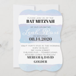SUBTEL WATERCOLOR BAT Bar Mitzvah Einladung