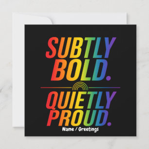 Subtil Fett Stolz Leise Regenbogentypografie Minim Einladung