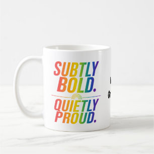 Subtil Fett Stolz mit Zurückhaltung Regenbogentypo Kaffeetasse