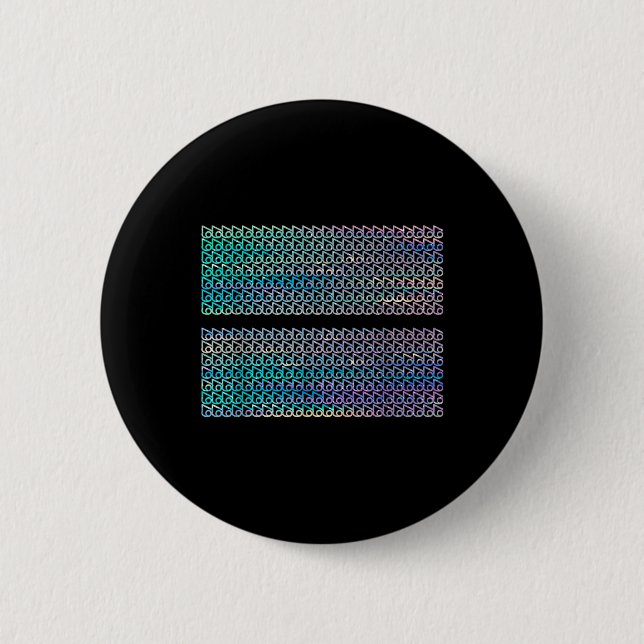 Subtile 67 Six Seven Brainrot versteckte Nachricht Button (Vorderseite)