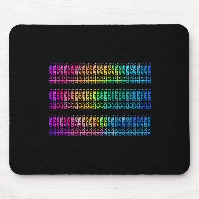 Subtile 67 Six Seven Brainrot versteckte Nachricht Mousepad (Vorne)