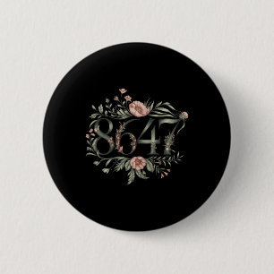 Subtile Anti Trump 8647 Blume Floral Boho Präsiden Button