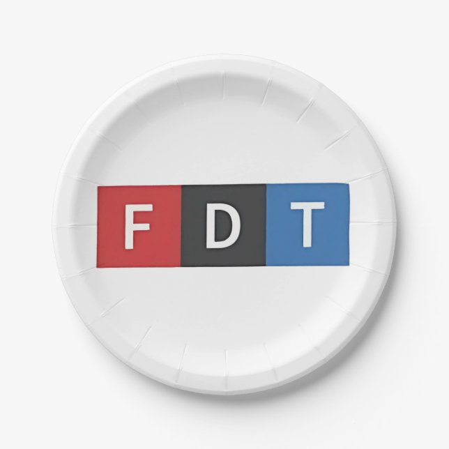 Subtile Anti-Trump FDT Anti-Maga-Demokraten Pappteller (Vorderseite)