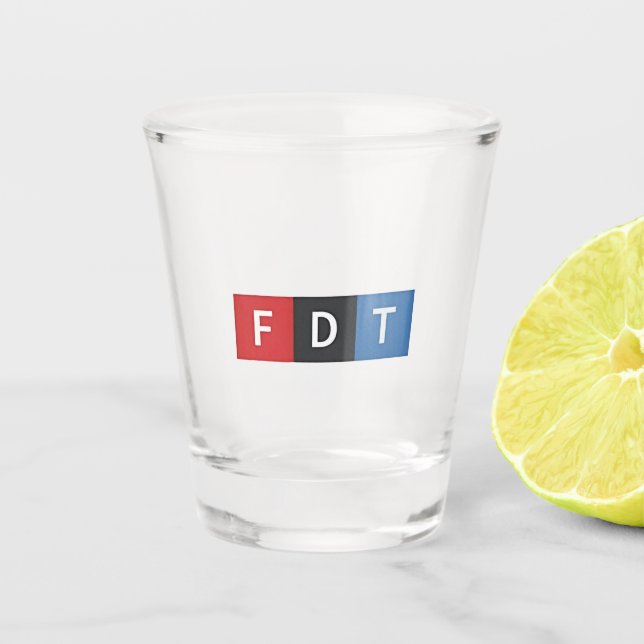 Subtile Anti-Trump FDT Anti-Maga-Demokraten Schnapsglas (Vorderseite)