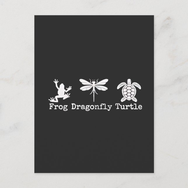 Subtile Anti-Trump FDT Anti-Maga-Froschschildkröte Ankündigungspostkarte (Vorderseite)