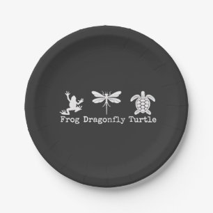 Subtile Anti-Trump FDT Anti-Maga-Froschschildkröte Pappteller