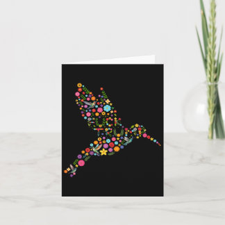 Subtile Anti Trump Floral Hummingbird Hidden Messa Karte