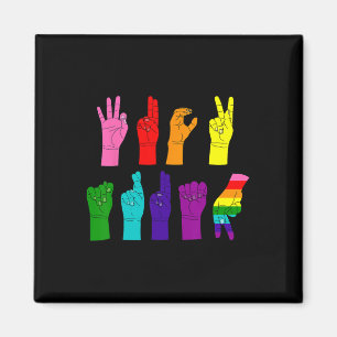 Subtile AntiTrump Asl Sign Language Lgbtq+ Resist Magnet