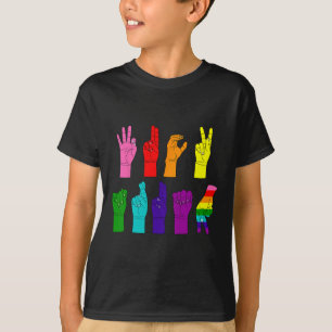 Subtile AntiTrump Asl Sign Language Lgbtq+ Resist T-Shirt